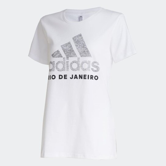Camiseta Rj Scrawl Adidas Feminina