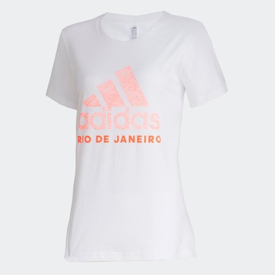 Camiseta Rj Scrawl Adidas Feminina