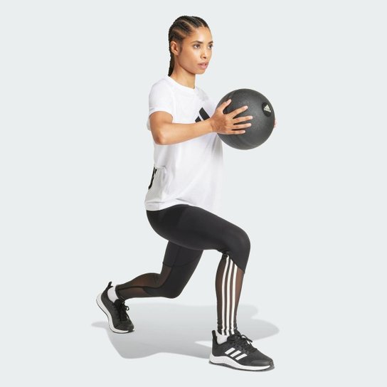 Camiseta Treino Adidas Train Essentials Big Performance Logo Feminina