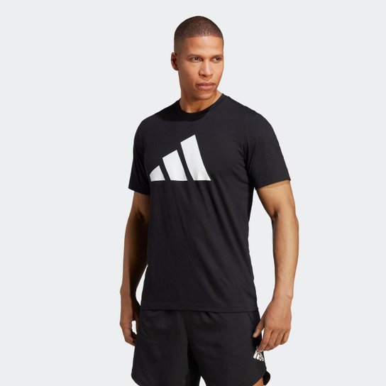 Camiseta Treino Manga Curta Logo Adidas