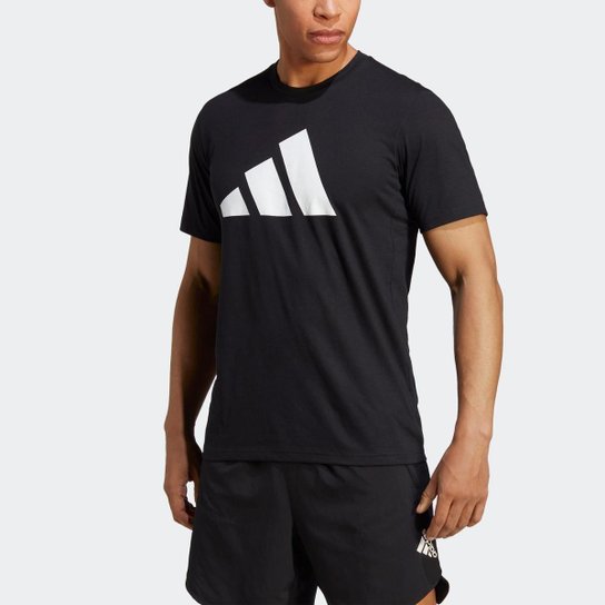 Camiseta Treino Manga Curta Logo Adidas