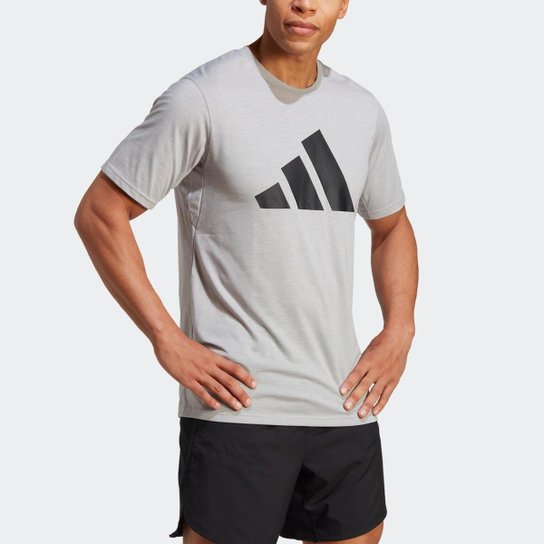 Camiseta Treino Manga Curta Logo Adidas