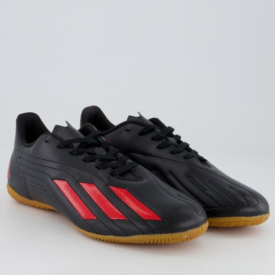 Chuteira Adidas Deportivo II IN Futsal Preta e Vermelha