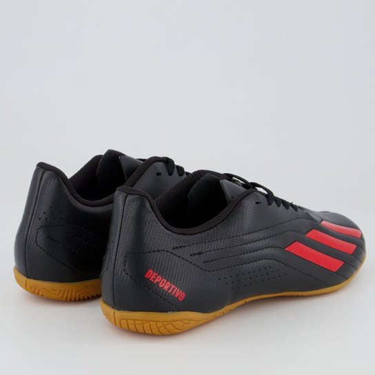 Chuteira Adidas Deportivo II IN Futsal Preta e Vermelha