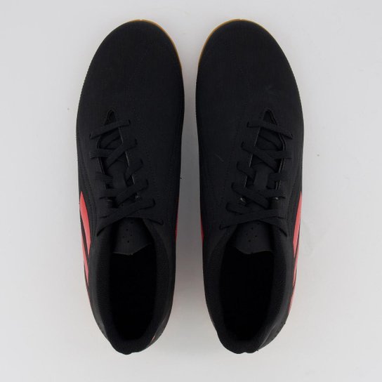 Chuteira Adidas Deportivo IN Futsal Preta e Vermelha