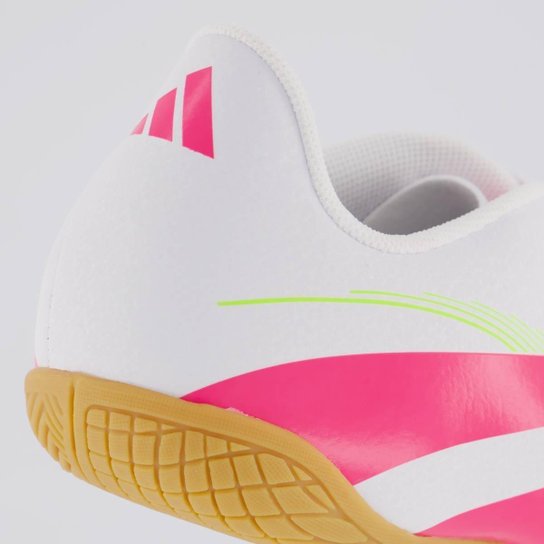 Chuteira Adidas Predator Artilheira 25 Futsal Branca e Rosa