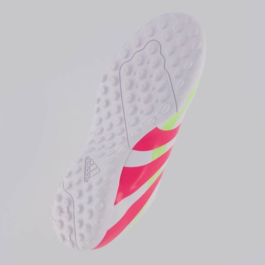 Chuteira Adidas Predator Artilheira 25 Society Branca e Rosa