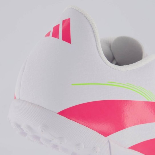 Chuteira Adidas Predator Artilheira 25 Society Branca e Rosa