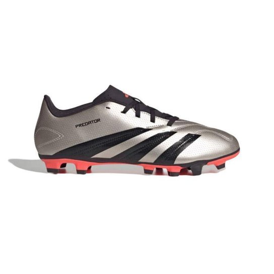 Chuteira Adidas Predator Club Flexible Ground Masculino Preto / Prata 37