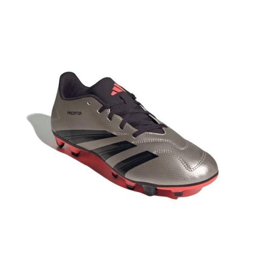 Chuteira Adidas Predator Club Flexible Ground Masculino Preto / Prata 37