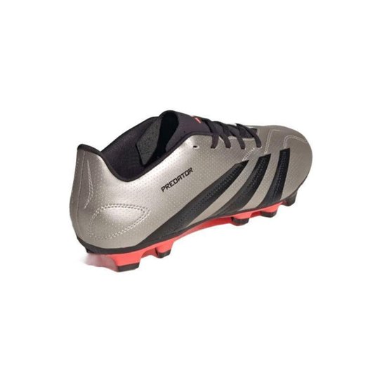 Chuteira Adidas Predator Club Flexible Ground Masculino Preto / Prata 37