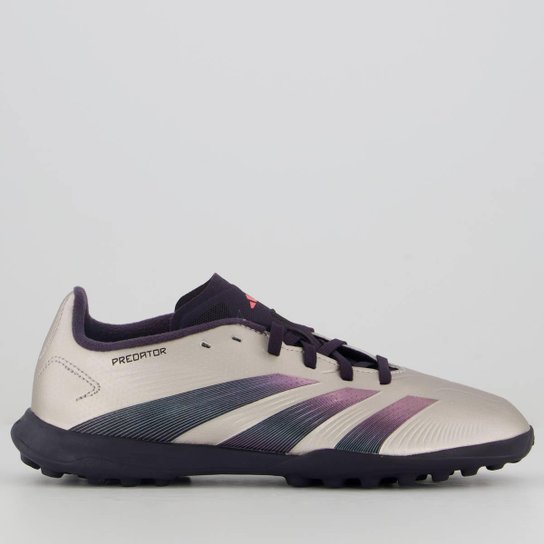 Chuteira Adidas Predator League TF Society Juvenil Prata