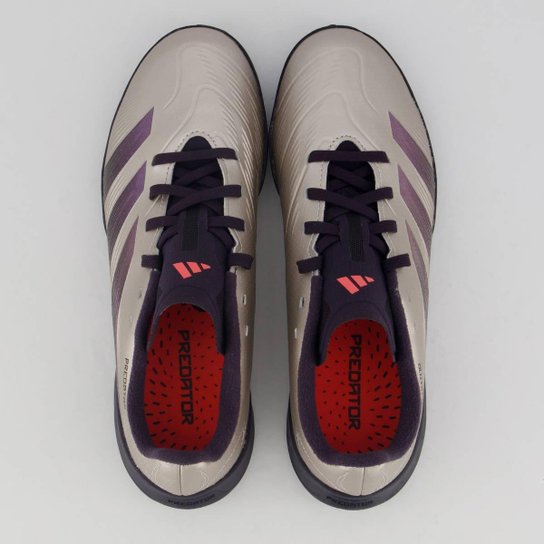 Chuteira Adidas Predator League TF Society Juvenil Prata