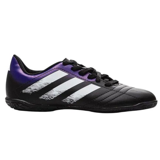 Chuteira Futsal Adidas Rabisco Infantil - Preto e Roxo 34