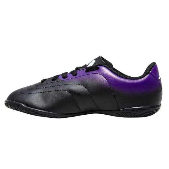 Chuteira Futsal Adidas Rabisco Infantil - Preto e Roxo 34