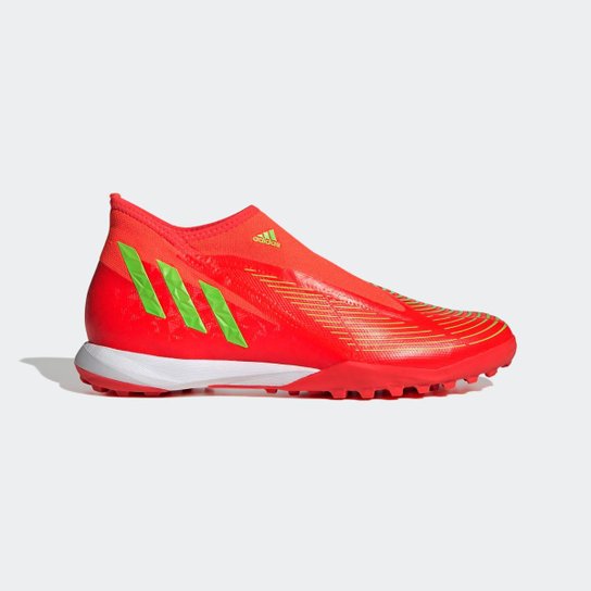 Chuteira Sem Cadarços Predator Edge.3 Society-Laranja Adidas