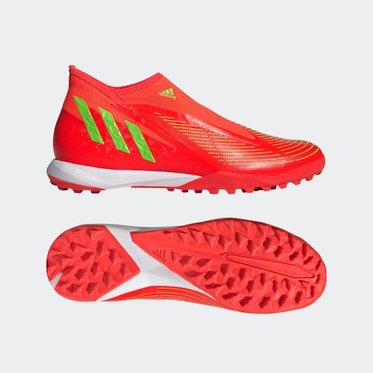 Chuteira Sem Cadarços Predator Edge.3 Society-Laranja Adidas