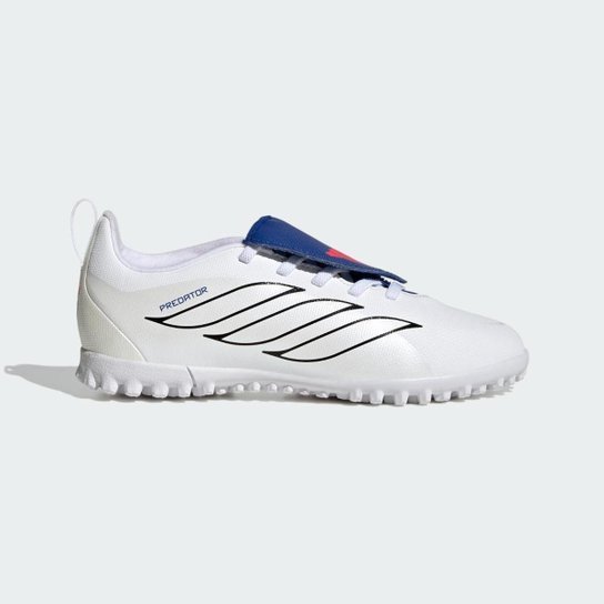Chuteira Society Infantil Adidas com Cadarços Elásticos e Língua Dobrável Predator Club