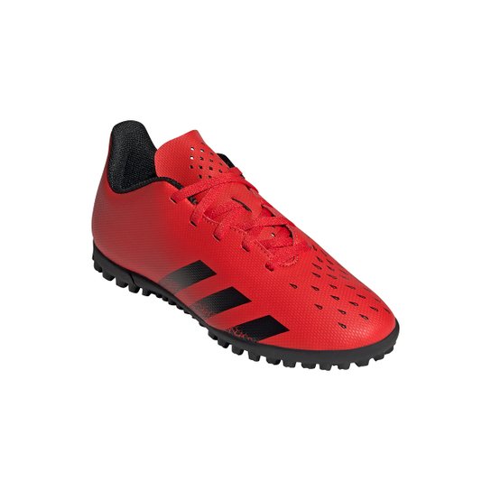 Chuteira Society Juvenil Adidas Predator Freak 4 - Vermelho+Preto