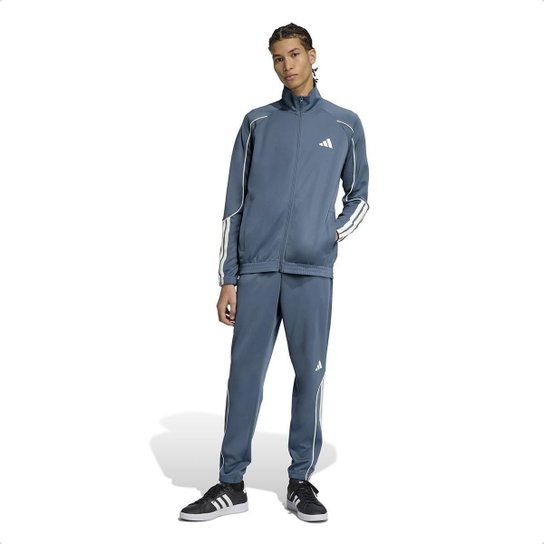 Conjunto Agasalho Adidas Masculino 3 Listras Stadium TS