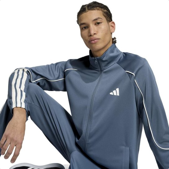 Conjunto Agasalho Adidas Masculino 3 Listras Stadium TS
