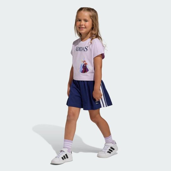 Conjunto Infantil Adidas Camiseta Disney Frozen
