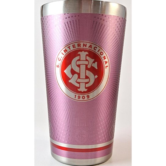 Copo térmico inox Oficial Internacional Rosa