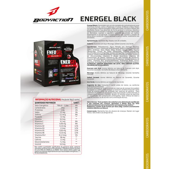 Energel Black Body Action c/ 10 Unid