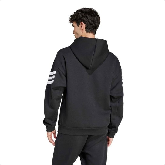 Jaqueta Adidas Masculina Moletom Com Capuz 3 Listras Future Icons