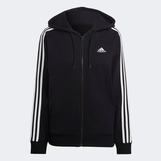 Jaqueta Adidas Moletom Essentials 3 Listras Masculina