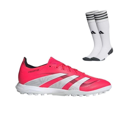 Kit Chuteira Society Adidas Predator League + Meião Adidas Branco