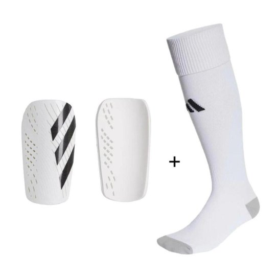 Kit Futebol Caneleira Adidas + Meião Adidas