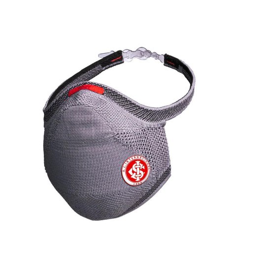 Kit Máscara Fiber Knit Sport Inter + 30 Filtros de Proteção + Suporte Unissex - Cinza