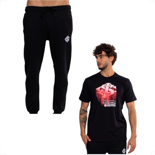 Kit Masculino Internacional Camiseta + Calça Masculino