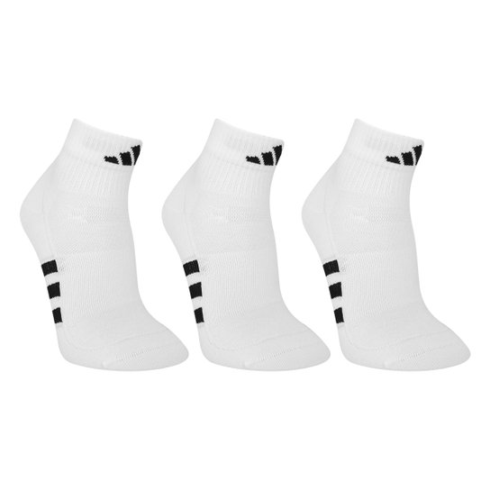 Kit Meia Adidas Performance Cano Médio - 3 Pares