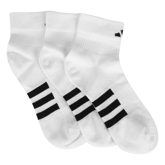 Kit Meia Adidas Performance Cano Médio - 3 Pares