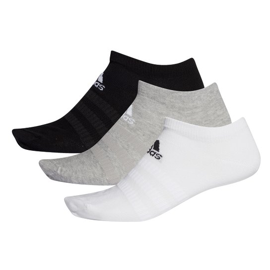 Kit Meia Adidas Soquete Light Low c/ 3 pares - Mescla
