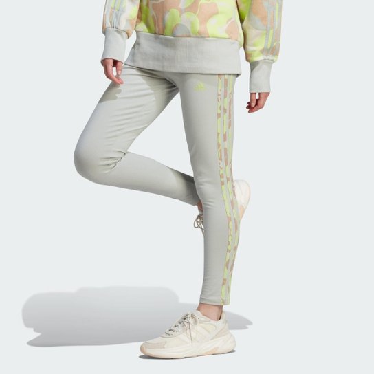 Legging Estampada Floral 3-Stripes Adidas