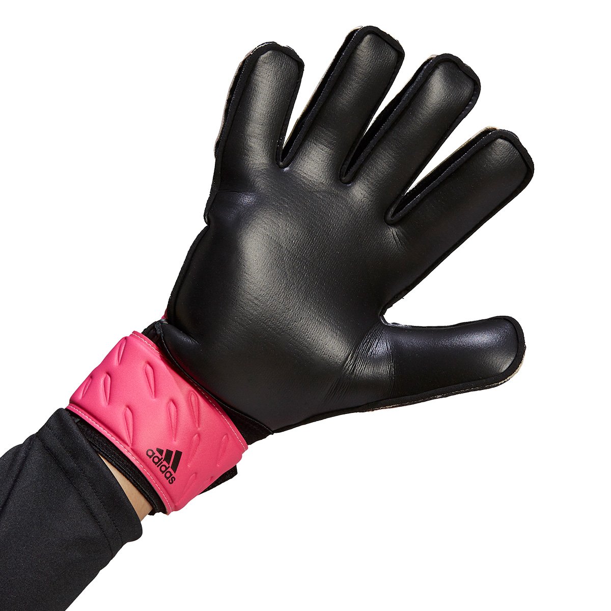 luva de goleiro adidas rosa