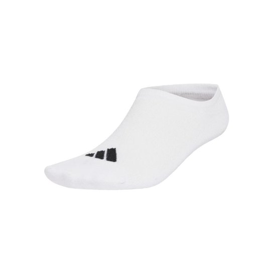Meia Adidas Finas E Leves Sportswear Malha Elástica No-Show - 3 Pares