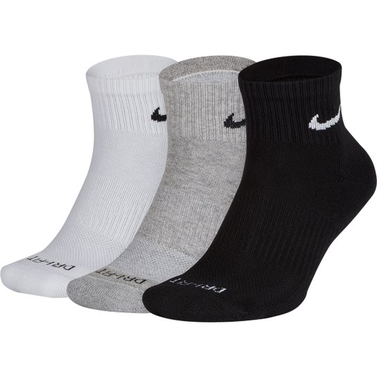 Meia Nike Cano Médio Pacote c/ 3 Pares