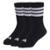 Meias Adidas Acolchoadas Três Listras Infantil (3 Pares) - Preto+Branco