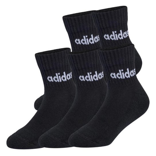 Meias Adidas Ankle Linear 5 Pares Infantis