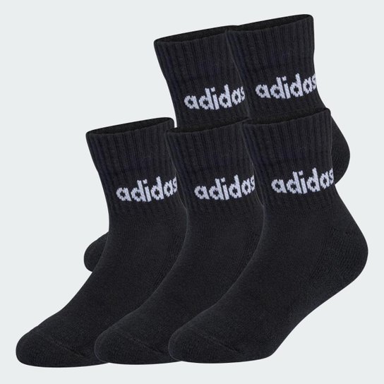 Meias Adidas Ankle Linear 5 Pares Infantis