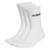 Meias Linear Crew Cushioned 3 Pares Adidas - Branco
