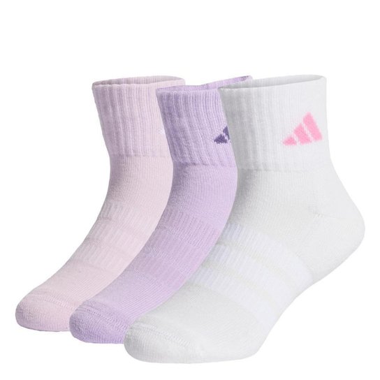 MEIAS SOQUETES ESPORTIVAS ACOLCHOADAS 3 PARES Adidas