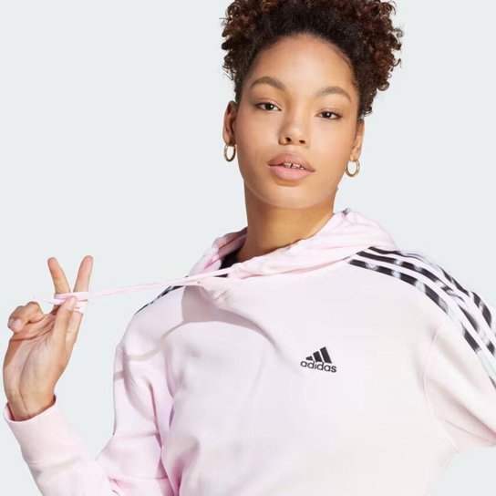 Moletinho Capuz Estampado 3-Stripes IL5873