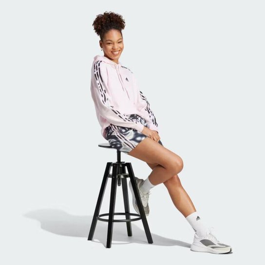 Moletinho Capuz Estampado 3-Stripes IL5873