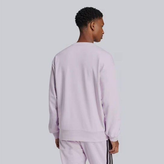 Moletom Adidas Essentials Big Logo Lilás e Preto