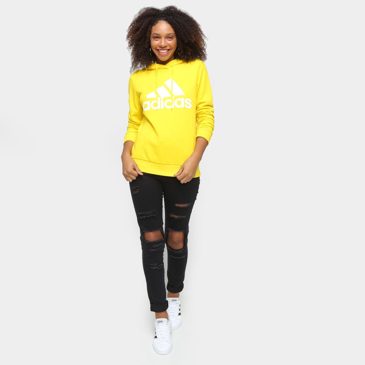 Moletom Adidas Essentials Logo Feminino Loja do Inter